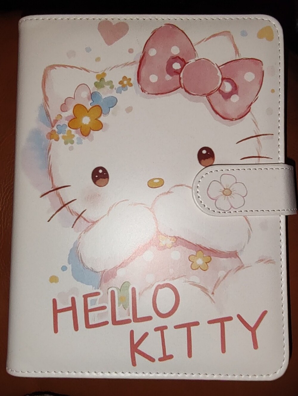 New! Hello Kitty Binder Notebook With Paper And Divider Set